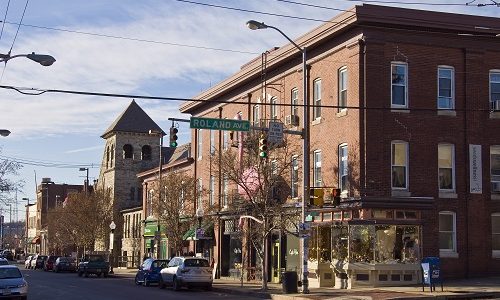 intersection of 36th street and roland ave in hampden